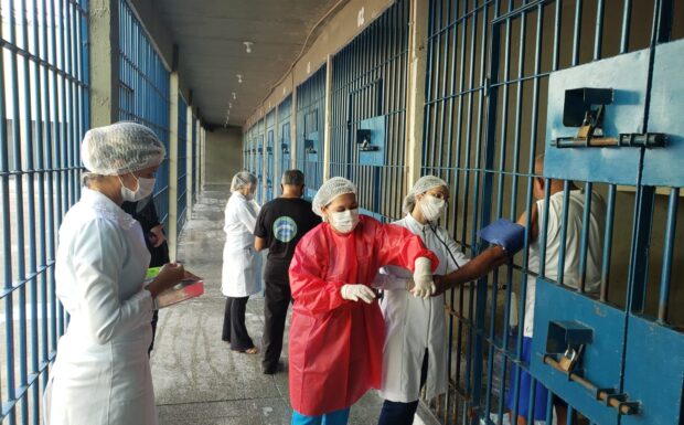 Ação da equipe de Saúde Prisional na Penitenciária José de Arimateia Barbosa Leite, em Campo Maior